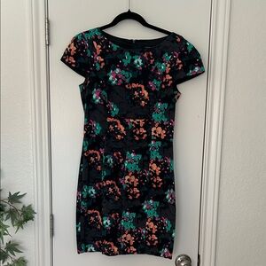 French Connection Black Floral Mini Dress
